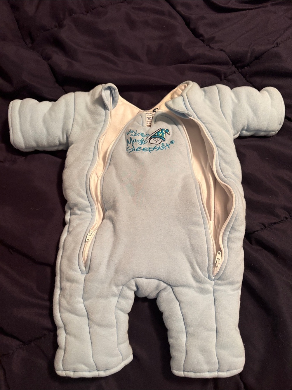 Baby Merlin’s Magic Sleepsuit Light Blue Infant 3-6 months